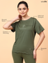 Wiselife Purpose Printed Active T-shirt (Olive green)