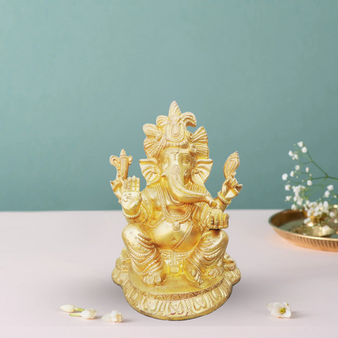 Brass Ganesh Ji Statue 6.34Kg