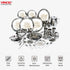 Vinod 51 Pieces Laser Stainless Steel Dinner Set Heavy Gauge steel Tough and Strong Durable shine Dishwasher safe and ISI certified