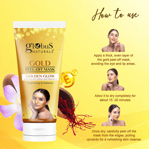 Globus Naturals Gold Peel Off Mask For Golden Glow