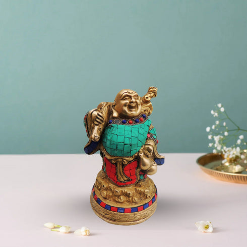 Brass Laughing Buddha Statue 2.662Kg