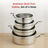 Vinod Stainless Steel Hammered Puri Dabba Set of 4 Capacity 300 ml 450 ml 650 ml 1000 ml Heavy Gauge Steel Airtight Lids Rust Free