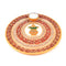 Designer Pooja Plate with Green and White Stones