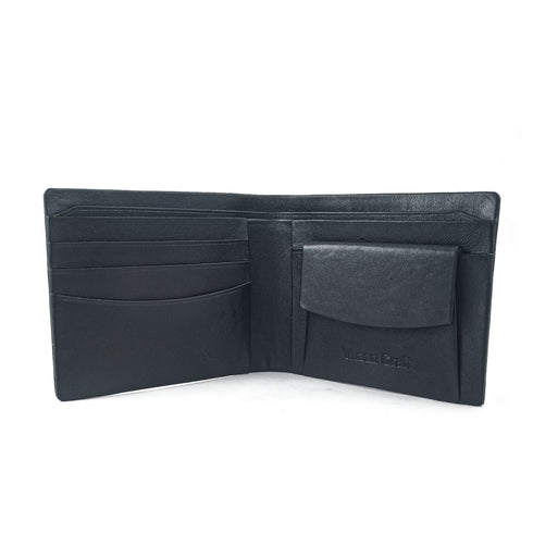 Vhaanfootwear Seamless Elegance RFID Protected Stitchless Premium NAPPA Leather Wallets for Men Black