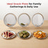 Vinod Stainless Steel Two Tone German Bogi Dish Set of 6 21.5 cm Serving Dish Salad Plate Snack Plate High Quality Steel Mirror Finish