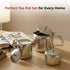Vinod Stainless Steel 3 Piece Medium Tea Pot Set 750 ml Tea Pot 250 ml Milk Pot and 250 ml Sugar Pot Highest Grade Steel Mirror Finish Rust Free