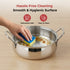 Vinod Stainless Steel Elite Bowl 2 Pcs Set with Glass Lid and Side Handles Highest Grade Stainless Steel Mirror finish Dishwasher Safe