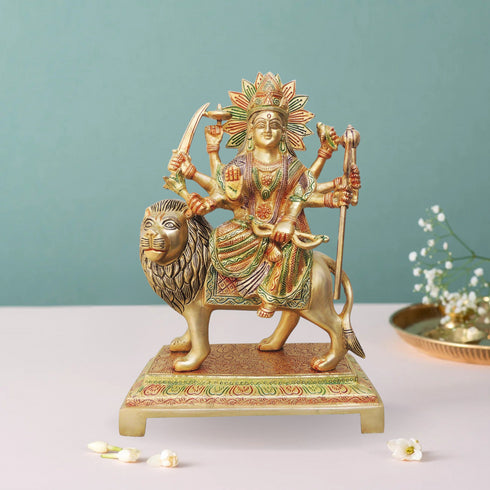 Brass Durga Ji Goddess Idol Statue 5.4Kg