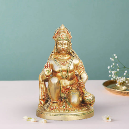 Brass Hanuman Ji Statue 3.47Kg