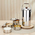 Vinod Stainless Steel Deluxe Hot Tiffin with 5 Compartments Insulated Rust Free Leak Proof Strong and Tough Dishwasher Safe