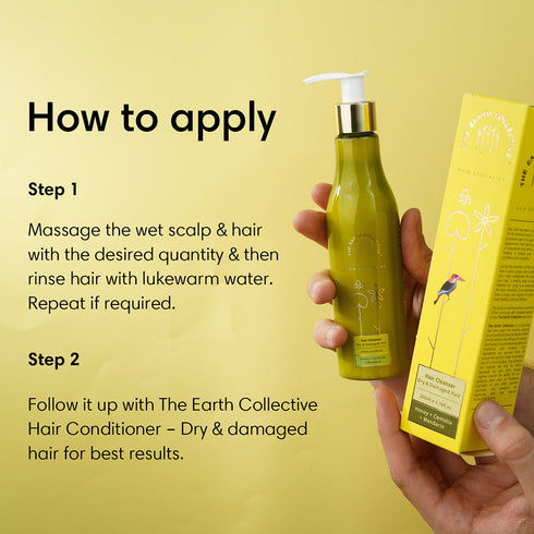 Theearthcollective in Dry & Damaged Hair Cleanser Shampoo Honey Centella and Mandarin