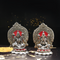 Servdharm Silver Plated Ganesh Lakshmi Murti for Pooja and Gifting | 6 Inch