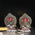 Servdharm Silver Plated Ganesh Lakshmi Murti for Pooja and Gifting | 6 Inch