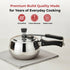 Vinod Doniv Stainless Steel Sandwich Bottom Pressure Cooker With Inner Lid 2 Ltr Amaze Series Induction Friendly
