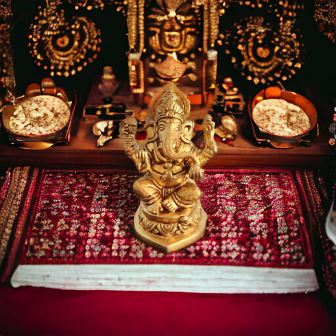 Tamas Brass Lakshmi Ganesh Statue/Idol