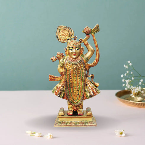 Brass Shreenathji Statue 8Kg