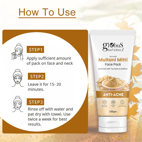 Globus Naturals Anti Acne Multani Mitti Face Pack
