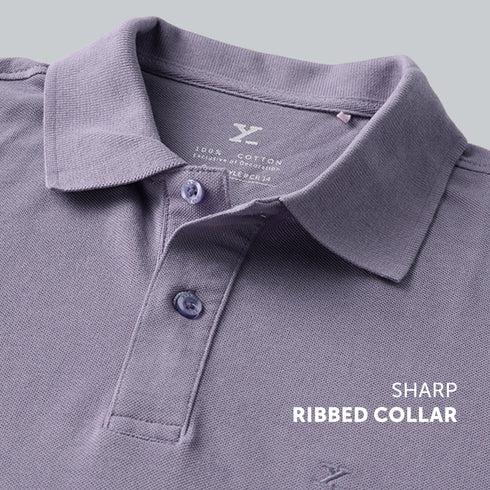 XYXX Nova Combed Cotton Polo T-shirts Misty Lilac