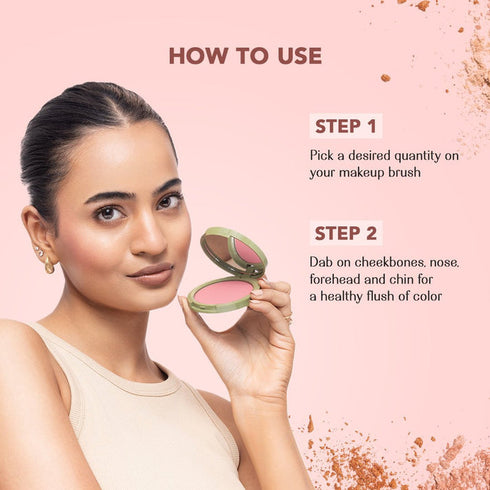LoveChild Caramel Popcorn | Cheek Flick Mattifying Powder Blush Light Brown