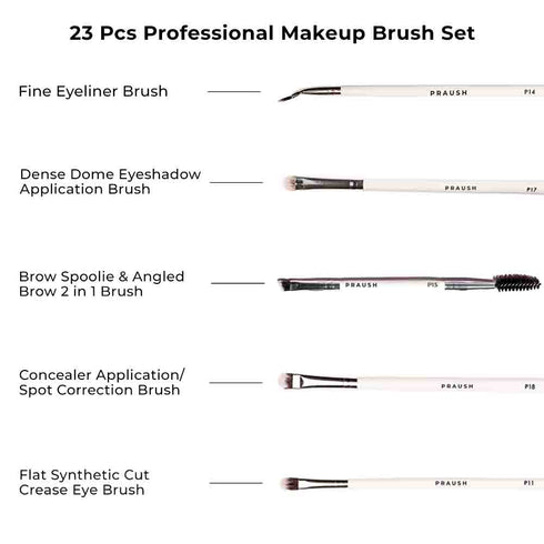 Praush 23 pcs Pro Makeup Brush Set