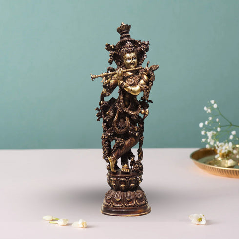 Brass Krishna Antique 17.16Kg