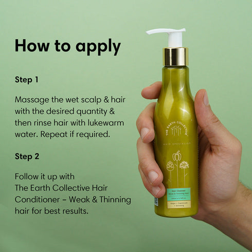 Theearthcollective in Weak & Thinning Hair Cleanser Shampoo Hops Capsicum & Ginseng
