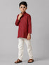 Ramraj Cotton Boys Fantastic Kurtha Full Sleeves Maroon FS7