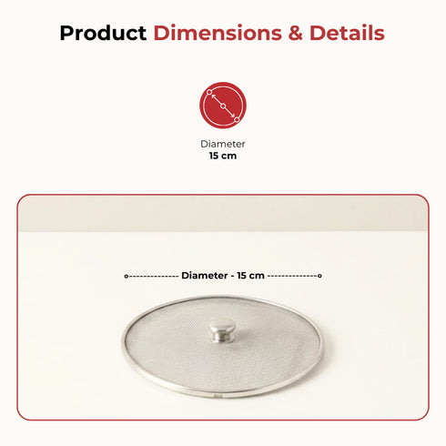 Vinod Stainless Steel Net Cover 2 pieces 6 No