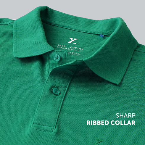 XYXX Nova Combed Cotton Polo T-shirts Fiesta Green