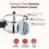 Vinod Doniv Titanium Triply Stainless Steel Pressure Cookers 5 Ltr Outer Lid Induction Friendly