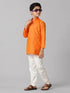Ramraj Cotton Boys Fantastic Kurtha Full Sleeves Orange FS3