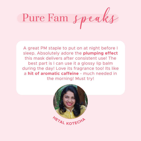 PureSense Coffee Cake Lip Plumping Mask | From the makers of Parachute Advansed