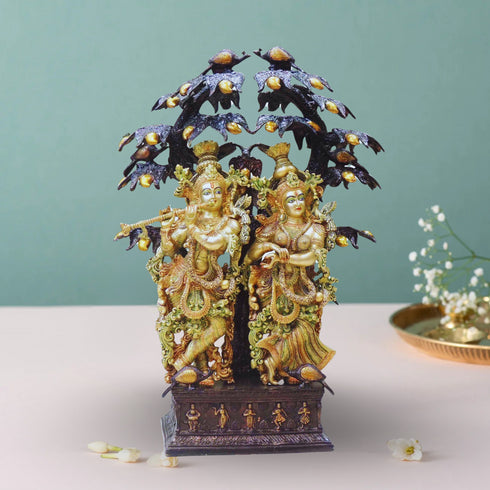 Brass Radha Krishna With Tree 78.36Kg