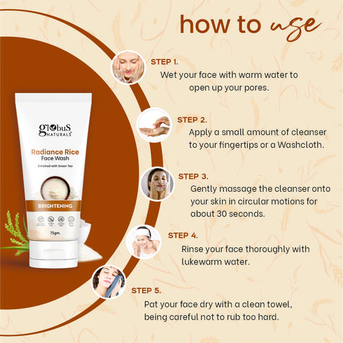 Globus Naturals Radiance Rice Face Wash