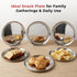 Vinod Stainless Steel Bangla Bogi Plate Lunch Plate Dinner Plate Set of 6 21 cm High Grade Stainless Steel Mirror Finish