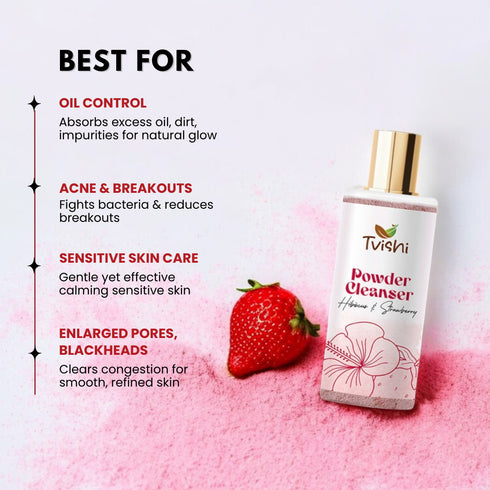 Tvishi Skincare Pink Powder Cleanser