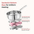 Vinod Doniv Majestic Stainless Steel Sandwich Bottom Fry Pan Capacity 2.5 Ltr 22cm Induction base