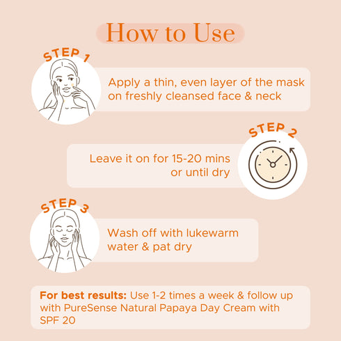 PureSense Natural Papaya Face Mask | From the makers of Parachute Advansed