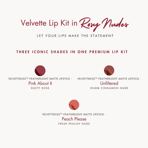 HYUE Velvette Lip Kit | Rosy Nudes