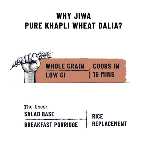 Jiwa Pure Khapli Wheat Dalia
