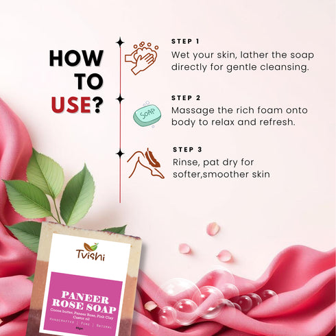 Tvishi Skincare Paneer Rose Soap