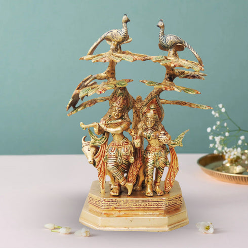 Brass Radha Krishna Tree 3.26Kg