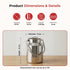 Vinod Stainless Steel Milk Can Barni Oil Can 900 ml with Jointless Body Heavy Gauge Steel Glossy Finish Non Reactive and Rust Free