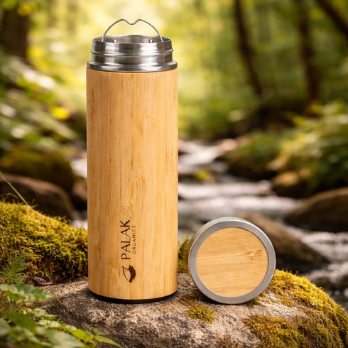 Millet Mania Bamboo Steel Water Bottle