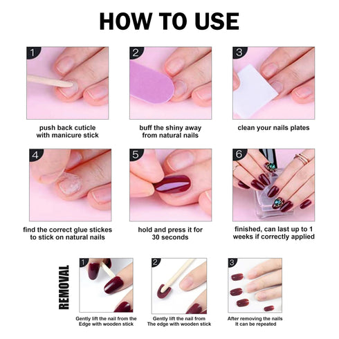 Shills Professional Press On Nail Arts Oval(SPN708-SPN720)