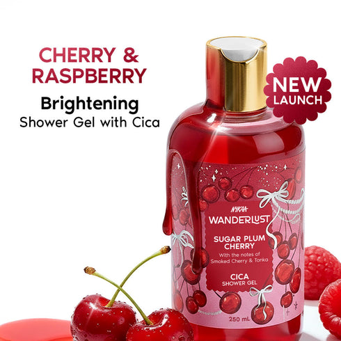 Wanderlust Sugar Plum Cherry Perfume Shower Gel (Raspberry, Rose Perfume)
