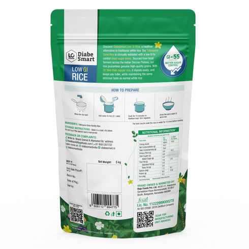 DiabeSmart Low GI Rice - Best Rice For Diabetics