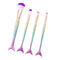 Favon Professional Mermaid Shaped Makeup Brushes