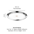 Vinod Stainless Steel Two Tone Plate Set of 6 29.5 cm Lunch Plate Dinner Plate High Grade Stainless Steel Mirror Finish Rust Free