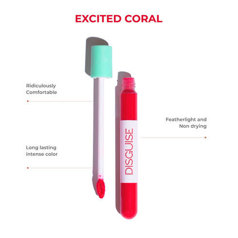 Disguise Matte Liquid Lip Cream Excited Coral 34